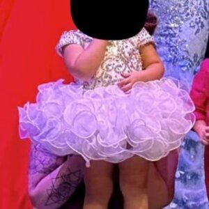 White pageant cupcake dress